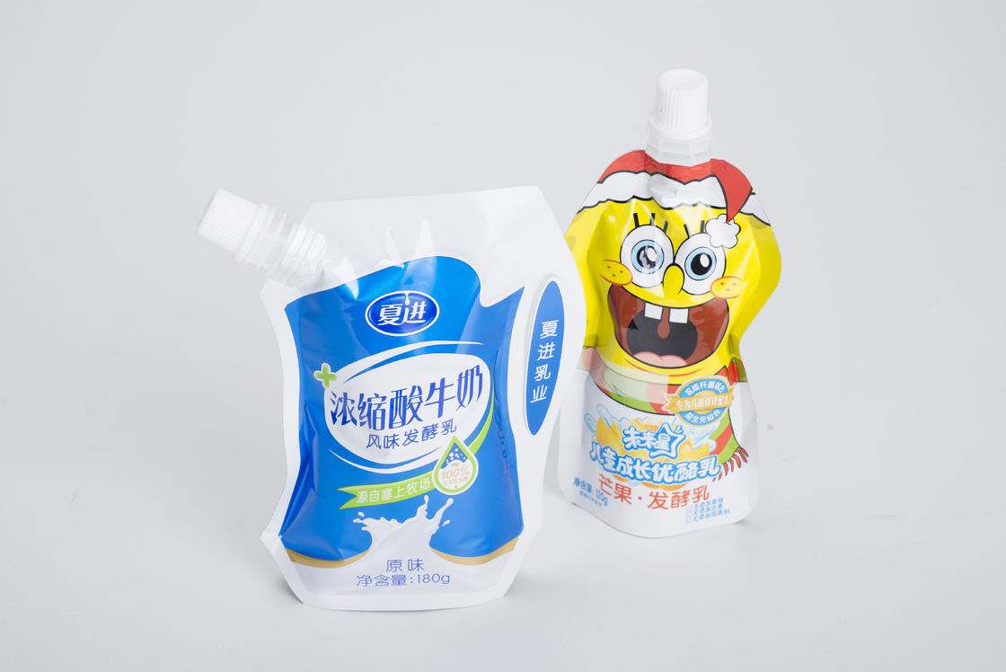 Le fond plat tiennent des poches avec le bec Doypack de Conner pour la gelée/jus/confiture
