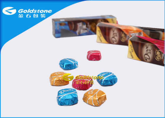 L'impression colorée a personnalisé l'aluminium coloré par emballages d'aluminium de chocolat pour envelopper des chocolats
